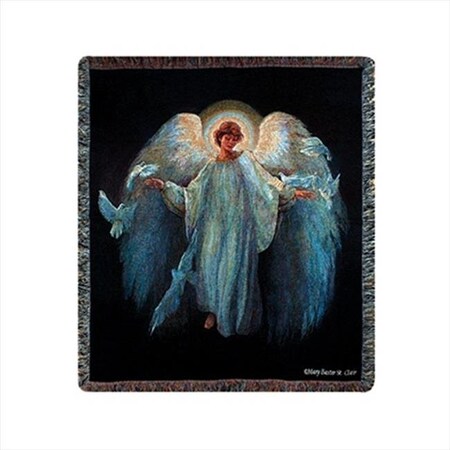 ComfortCreator Messenger of Peace Tapestry Throw Blanket Fashionable Jacquard Woven 50 X 60 in.